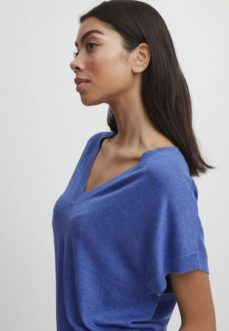 B.young BYMMPIMBA1 VNECK SLIPOVER - T-Shirt Basic - Strong Blue Melange 7 B.young BYMMPIMBA1 VNECK SLIPOVER - T-Shirt Basic - Strong Blue Melange – Bild 5