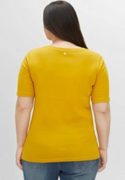Sheego T-Shirt Basic - Senfgelb -Sommerkleidung Für Damen 6063520d0e7449c383170f15a9526c22