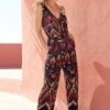 Buffalo Jumpsuit - Rot Bedruckt -Sommerkleidung Für Damen 617c252fa435497c898e950ad37ce605