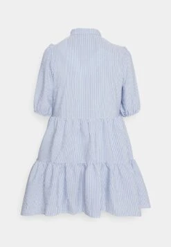 ONCCASSIE LAYERED BUTTON DRESS - Blusenkleid - Cloud Dancer/medium Blue Denim -Sommerkleidung Für Damen 620c15d15ea9477db362b7e4a85c8262