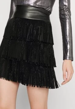 DKNY FRINGE SKIRT WAIST - Minirock - Black 13 DKNY FRINGE SKIRT WAIST - Minirock - Black -Sommerkleidung Für Damen 62ba6ecfc5334689be25a0b21e5629fd