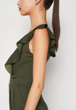 Wal G IMAANI FRILL SLEEVE - Jumpsuit - Khaki -Sommerkleidung Für Damen 63b328588d40412a902d121169ef069a