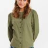 NUSHAPE - Hemdbluse - Deep Lichen Green -Sommerkleidung Für Damen 64024599ac384dffbc305c70aa90bd4c