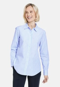 Gerry Weber LANGARM - Hemdbluse - Ecru/weiss/blau Streifen -Sommerkleidung Für Damen 64db71d29f92436da493d29cda642d74