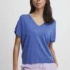 B.young BYMMPIMBA1 VNECK SLIPOVER - T-Shirt Basic - Strong Blue Melange -Sommerkleidung Für Damen 679e3d16bdc04a778f95a4972a0811e5