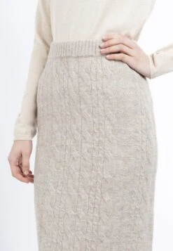 Dreimaster Bleistiftrock - Beige Melange -Sommerkleidung Für Damen 6b31c84087684e9c8cae9bf8d97d2ace