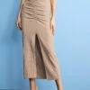 Next TEXTURE RUCHED FRONT MIDI STANDARD - Maxirock - Stone Natural 2 Next TEXTURE RUCHED FRONT MIDI STANDARD - Maxirock - Stone Natural -Sommerkleidung Für Damen 6b6db113498541d99b145765a0d6df95