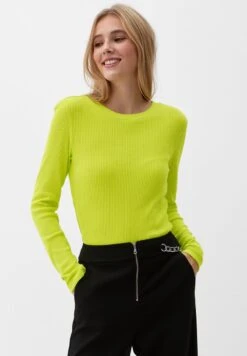 QS By S.Oliver MIT RIPPSTRUKTUR - Langarmshirt - Limettengrün