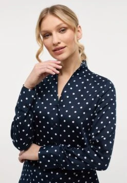 Eterna KELCHKRAGEN - Hemdbluse - Navy 10 Eterna KELCHKRAGEN - Hemdbluse - Navy -Sommerkleidung Für Damen 6dd4d114dde34cf1b7eb5048970f4c43