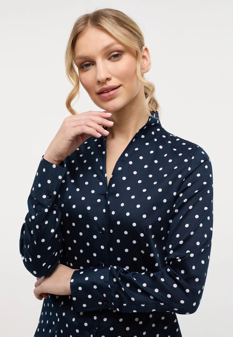Eterna KELCHKRAGEN - Hemdbluse - Navy 5 Eterna KELCHKRAGEN - Hemdbluse - Navy – Bild 3
