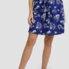 PRINTED - A-Linien-Rock - Blau -Sommerkleidung Für Damen 7199bf560b5e48708cb504321fd9cc59