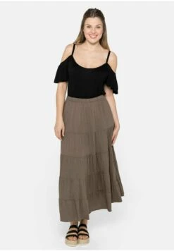 Sheego Maxirock - Dunkeltaupe 11 Sheego Maxirock - Dunkeltaupe -Sommerkleidung Für Damen 71a3d92467bc4a3d92a36589e861f0e3