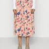 Pieces Petite PCNYA MIDI SKIRT - A-Linien-Rock - Misty Rose/big Flower -Sommerkleidung Für Damen 72ffe9b8dcda42f8a9601a878819537d
