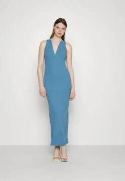 Wal G BETTY V NECK MIDI - Etuikleid - Dusty Blue