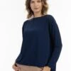 Usha LANGARM - Bluse - Marine 2 Usha LANGARM - Bluse - Marine -Sommerkleidung Für Damen 785c96f60edd41f1b01de20b0e1bc2a2