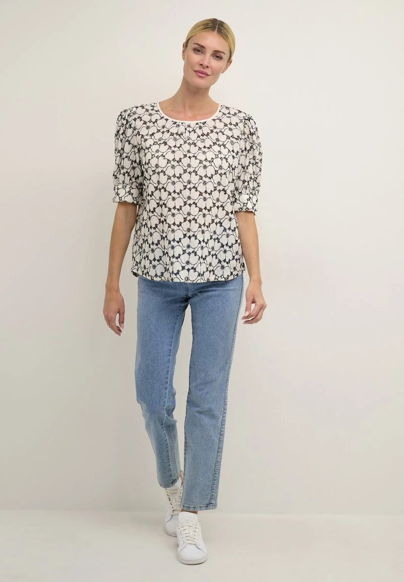 Kaffe KAMACY - Bluse - Antique White Black Embroidery 4 Kaffe KAMACY - Bluse - Antique White Black Embroidery – Bild 2