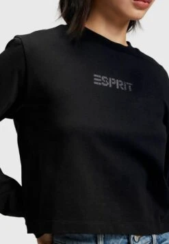 ESPRIT MIT LOGO AUS GLITZERSTEINCHEN - Langarmshirt - Black -Sommerkleidung Für Damen 7af44fed680e44c097d9fc7305e6fdbf