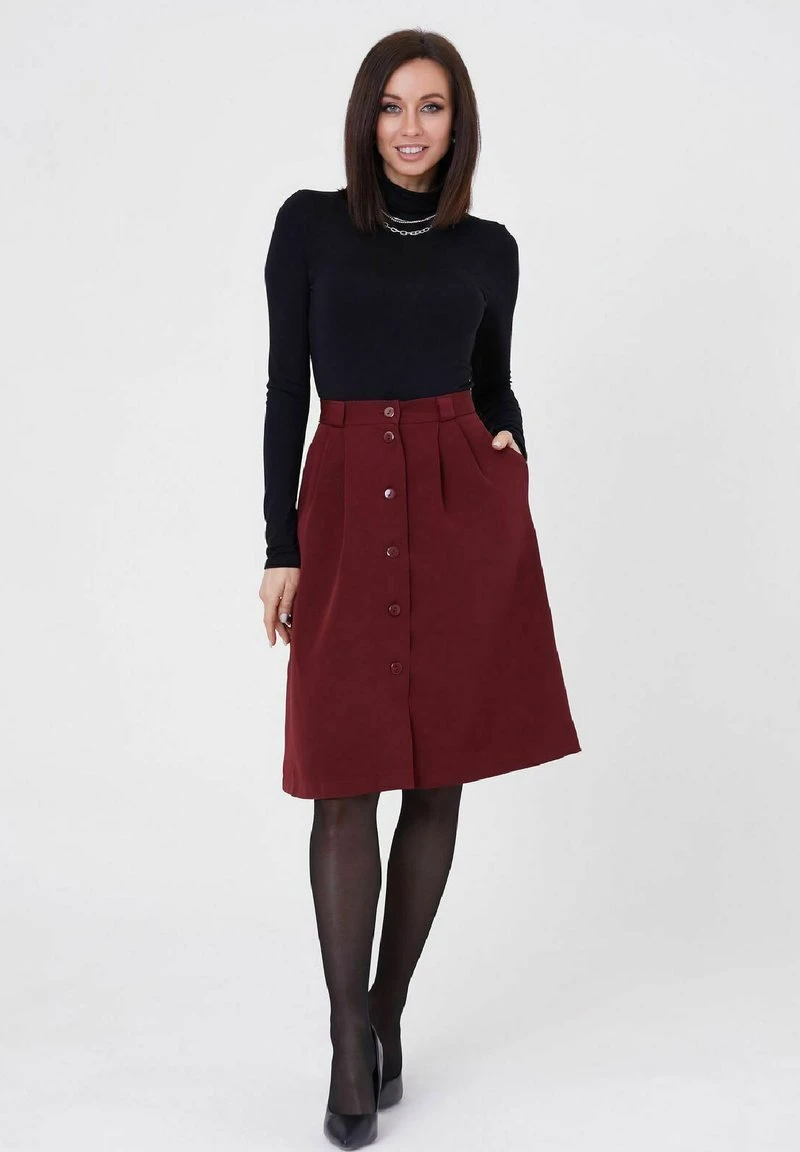 MIDI HIGH WEIST - A-Linien-Rock - Brown 3 MIDI HIGH WEIST - A-Linien-Rock - Brown