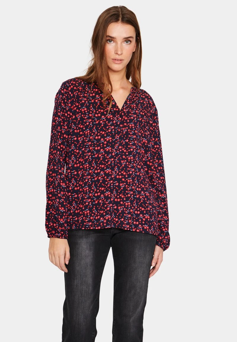 Saint Tropez EDASZ - Bluse - Night Sky Naive Flower 3 Saint Tropez EDASZ - Bluse - Night Sky Naive Flower