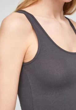 QS By S.Oliver UNICOLOR - Top - Asphalt 11 QS By S.Oliver UNICOLOR - Top - Asphalt -Sommerkleidung Für Damen 7e4747ba063747538749da4c8d6362f7