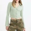 DeFacto FITTED - Hemdbluse - Green 1 DeFacto FITTED - Hemdbluse - Green -Sommerkleidung Für Damen 82309b0445e445958f181f9a58c5245c