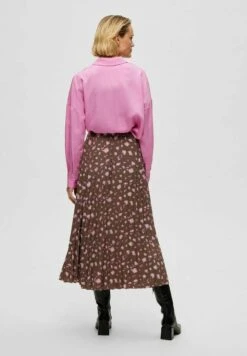 Selected Femme MIDIROCK FALTEN - A-Linien-Rock - Morel -Sommerkleidung Für Damen 832ebd2e83fb43859affc3e679425ea3