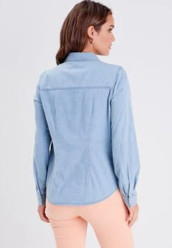 Hemdbluse - Denim Bleach -Sommerkleidung Für Damen 88dd9a055785445bbc20c48d74b32b87