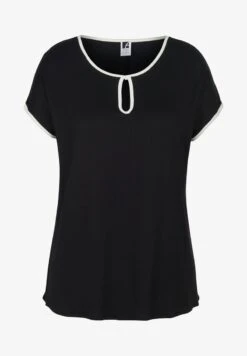 T-Shirt Basic - Schwarz 12 T-Shirt Basic - Schwarz -Sommerkleidung Für Damen 8a38c5ad2b4746008de7a314001bd8bf