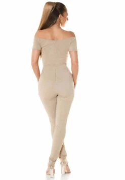 MIT CARMEN AUSSCHNITT - Jumpsuit - Beige -Sommerkleidung Für Damen 8dd965eaea06421b997f9bab88b76123