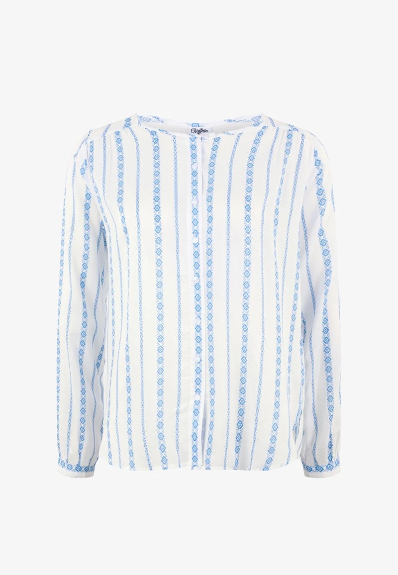 Buffalo Hemdbluse - Creme-blau-bedruckt 8 Buffalo Hemdbluse - Creme-blau-bedruckt – Bild 6