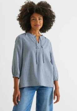 STREET ONE GESTREIFTE - Bluse - Blau