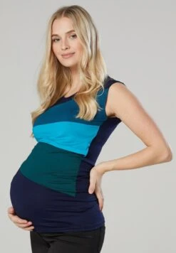 UMSTANDSBLUSE MIT SCHULTERTRÄGERN MIT FÜTTERUNGSMÖGLICHKEIT - Bluse - Dunkelblaue Himbeere 10 UMSTANDSBLUSE MIT SCHULTERTRÄGERN MIT FÜTTERUNGSMÖGLICHKEIT - Bluse - Dunkelblaue Himbeere -Sommerkleidung Für Damen 9016f71baa19465394457330abd1bfc2