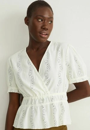 New Look FLORAL FRILL TIE FRONT - Bluse - White Pattern 8 New Look FLORAL FRILL TIE FRONT - Bluse - White Pattern – Bild 6