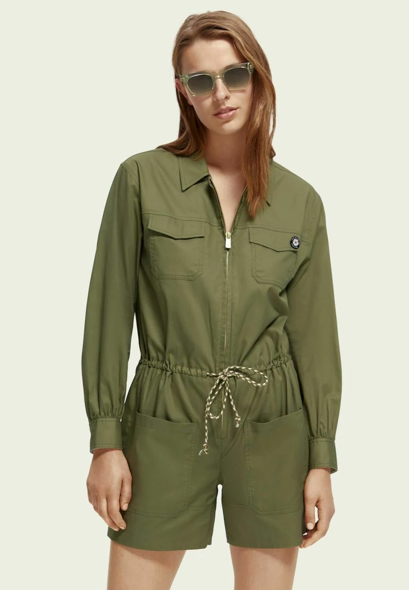 Scotch & Soda LONG-SLEEVED UTILITY - Jumpsuit - Olive Green 3 Scotch & Soda LONG-SLEEVED UTILITY - Jumpsuit - Olive Green