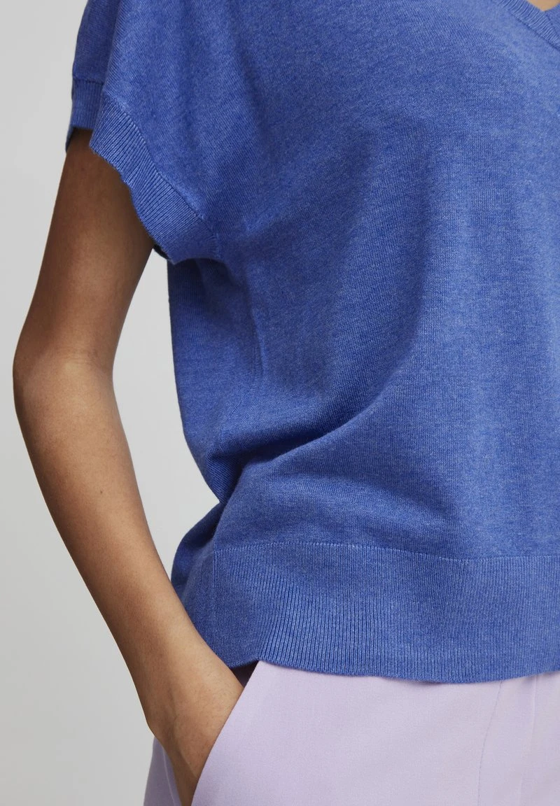 B.young BYMMPIMBA1 VNECK SLIPOVER - T-Shirt Basic - Strong Blue Melange 6 B.young BYMMPIMBA1 VNECK SLIPOVER - T-Shirt Basic - Strong Blue Melange – Bild 4