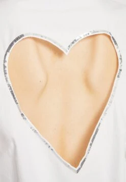 NEVER FULLY DRESSED HEART BACK SHIRT - Hemdbluse - White -Sommerkleidung Für Damen 993f5444dd814fd6a6cfc042a60ea24f