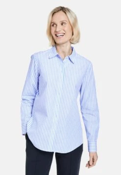 Gerry Weber LANGARM - Hemdbluse - Ecru/weiss/blau Streifen