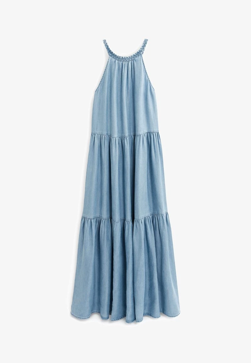 NEXT TENCEL PLAIT NECK TIERED - Jeanskleid - Blue 3 NEXT TENCEL PLAIT NECK TIERED - Jeanskleid - Blue