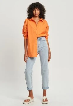 Calli Hemdbluse - Orange 9 Calli Hemdbluse - Orange -Sommerkleidung Für Damen 9d885c223c6640e58bd26f95b1138d3f