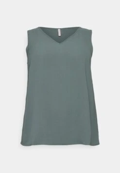 ONLY CARMAKOMA CARLUXMIE SOLID - Top - Balsam Green -Sommerkleidung Für Damen 9e88ed693681479684363171cadefa9a