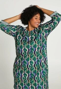 GÉOMÉTRIQUE - Freizeitkleid - Green -Sommerkleidung Für Damen a25bda3b6a9541f6928acb2d072cc790