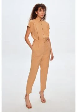 SHORT SLEEVE - Jumpsuit - Camel