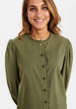 NUSHAPE - Hemdbluse - Deep Lichen Green 11 NUSHAPE - Hemdbluse - Deep Lichen Green -Sommerkleidung Für Damen a583fa44dd214f549778ca1f693a5a45