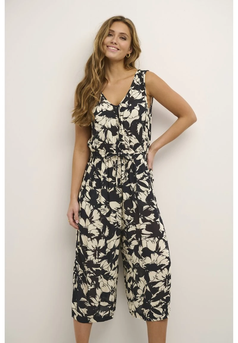 Kaffe KALIVANNA - Jumpsuit - Sand Black Flower 3 Kaffe KALIVANNA - Jumpsuit - Sand Black Flower