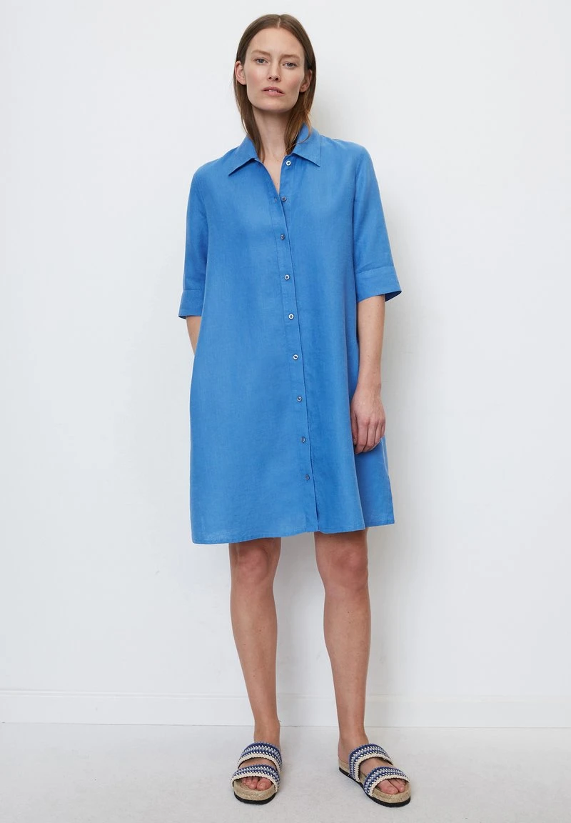 Marc O'Polo MIT HOHEN SAUM-SCHLITZEN - Blusenkleid - Summer Sky 4 Marc O'Polo MIT HOHEN SAUM-SCHLITZEN - Blusenkleid - Summer Sky – Bild 2