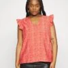 OBJLEONORA SELINE - T-Shirt Print - Hot Coral 1 OBJLEONORA SELINE - T-Shirt Print - Hot Coral -Sommerkleidung Für Damen a7e5e41b3c694034bf074d33a86c9b3a