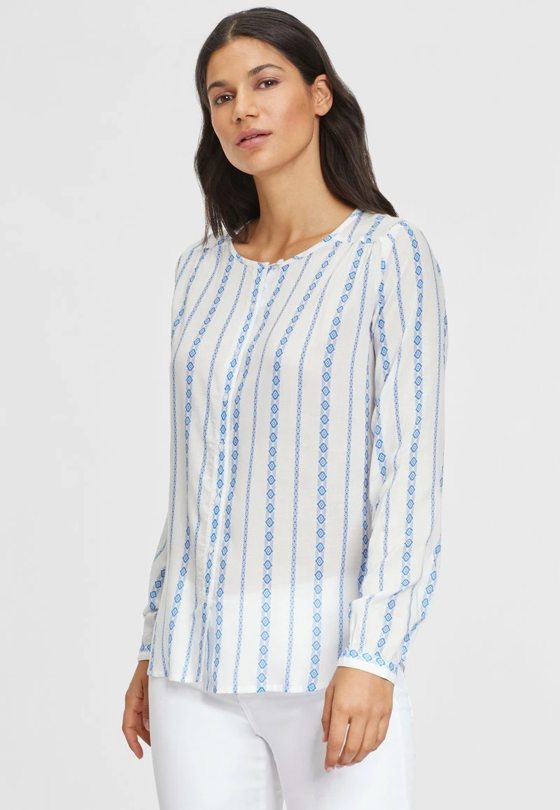 Buffalo Hemdbluse - Creme-blau-bedruckt 3 Buffalo Hemdbluse - Creme-blau-bedruckt