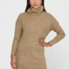 ONLY LONGSLEEVE ONLJANAPULLO - Strickkleid - Beige -Sommerkleidung Für Damen ad6b6e006e8c46e7acf477d6023b4ede