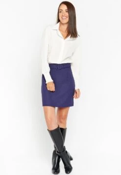 LOLALIZA HOUNDSTOOTH - A-Linien-Rock - Purple -Sommerkleidung Für Damen b4665a3b928642feb1bb10fff953c3f9