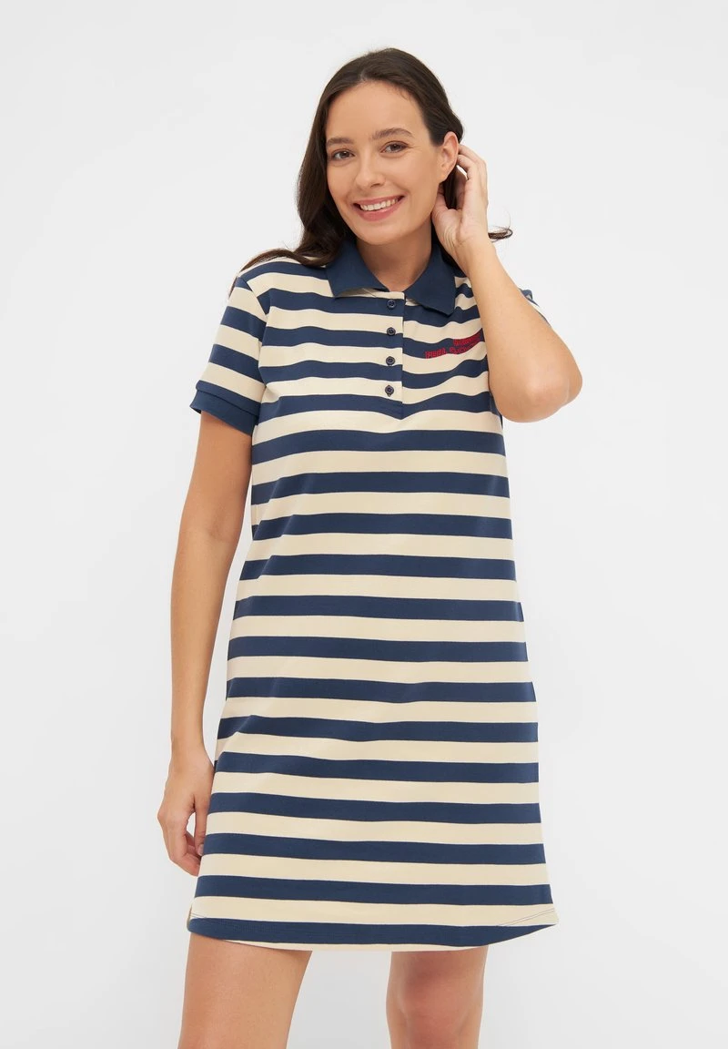 Derbe Jerseykleid - Navy 3 Derbe Jerseykleid - Navy